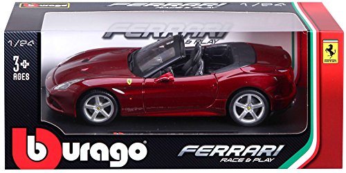 Bburago - 1/24 Ferrari Race & Play California T (descapotable), Color Rojo (18-26011)