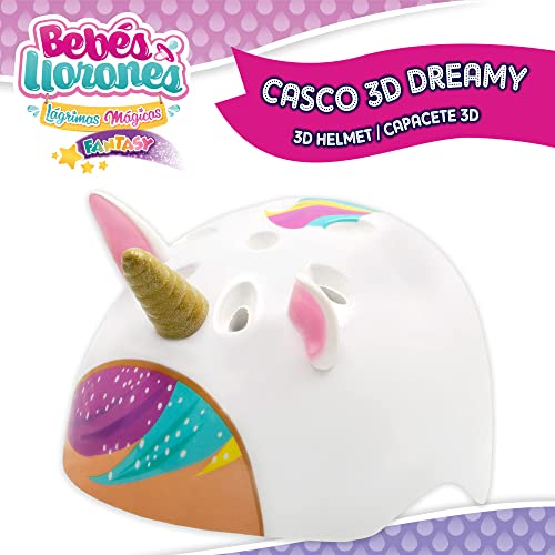 Bebés Llorones - Casco patinete unicornio 3D Dreamy Bebés Llorones (77278)