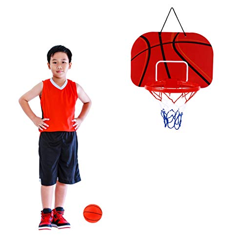 BESPORTBLE 1 juego de mini canasta de baloncesto para interior en casa o oficina, soporte de pared, juguetes de baloncesto, regalo para niños, jóvenes y adolescentes.