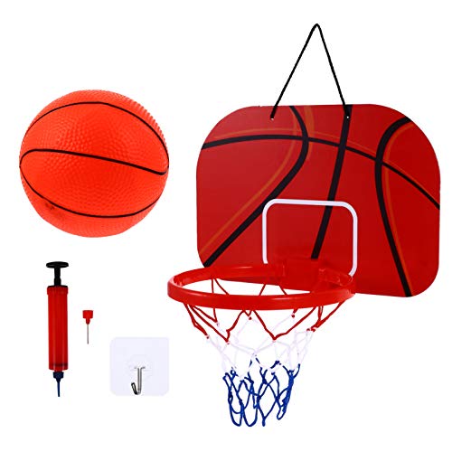 BESPORTBLE 1 juego de mini canasta de baloncesto para interior en casa o oficina, soporte de pared, juguetes de baloncesto, regalo para niños, jóvenes y adolescentes.