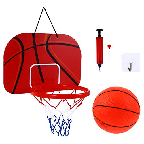 BESPORTBLE 1 juego de mini canasta de baloncesto para interior en casa o oficina, soporte de pared, juguetes de baloncesto, regalo para niños, jóvenes y adolescentes.