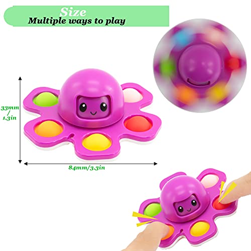 CaLeQi Pulpo Simple Dimple Fidget Juguetes para aliviar el estrés, Juguete sensorial para niños pequeños, Juguete Educativo temprano(Color de botón Aleatorio)