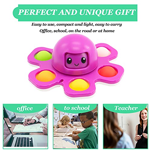 CaLeQi Pulpo Simple Dimple Fidget Juguetes para aliviar el estrés, Juguete sensorial para niños pequeños, Juguete Educativo temprano(Color de botón Aleatorio)