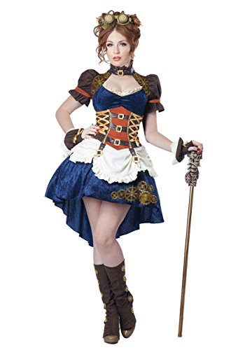 California Costumes Steampunk Fantasy Disfraz para Adultos, Azul/marrón, S para Mujer