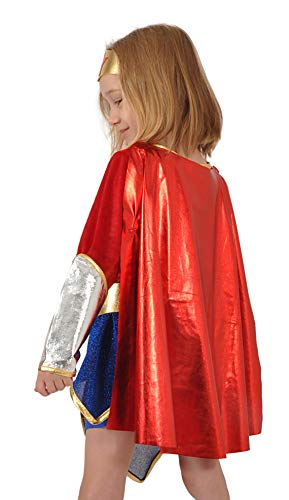 Ciao Wonder Woman Costume Bambina Originale DC Comics (Taglia 8-10 Anni) Disfraces, Rosso/BLU, años Niñas