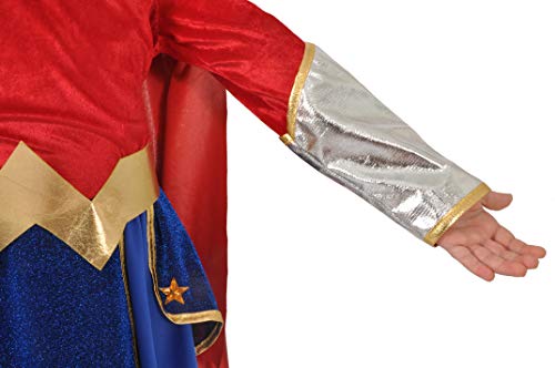 Ciao Wonder Woman Costume Bambina Originale DC Comics (Taglia 8-10 Anni) Disfraces, Rosso/BLU, años Niñas