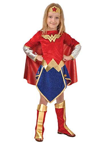 Ciao Wonder Woman Costume Bambina Originale DC Comics (Taglia 8-10 Anni) Disfraces, Rosso/BLU, años Niñas