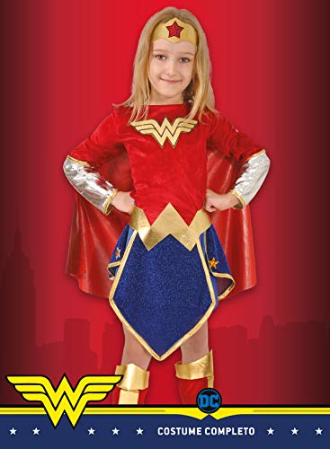 Ciao Wonder Woman Costume Bambina Originale DC Comics (Taglia 8-10 Anni) Disfraces, Rosso/BLU, años Niñas