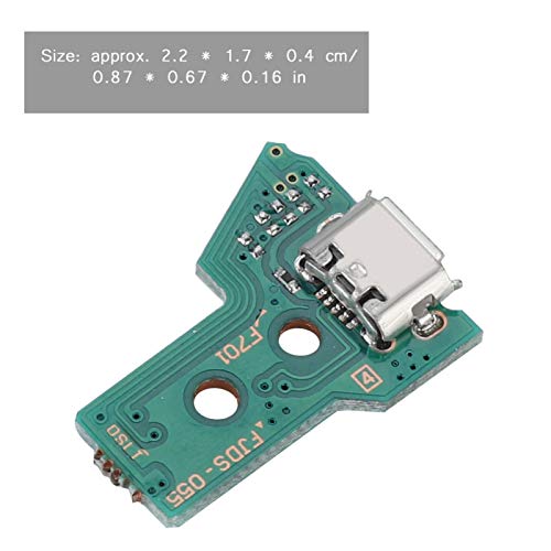 Consola de Juegos Piezas de Repuesto de la Placa de Carga de 12 Pines, Cargador de Enchufe de Puerto de Placa de Carga USB JDS-050 para Mando de Juego PS4