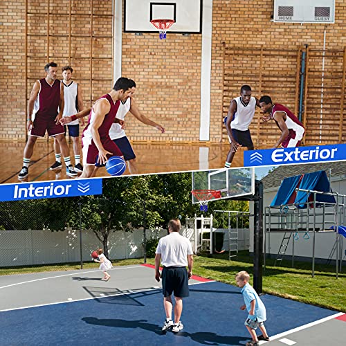 COSTWAY Aro de Baloncesto y Red, aro de Baloncesto Montado a la Pared, Canasta de Baloncesto, Canasta de Baloncesto con Red, Aro de Baloncesto con Red Resistente a la Intemperie