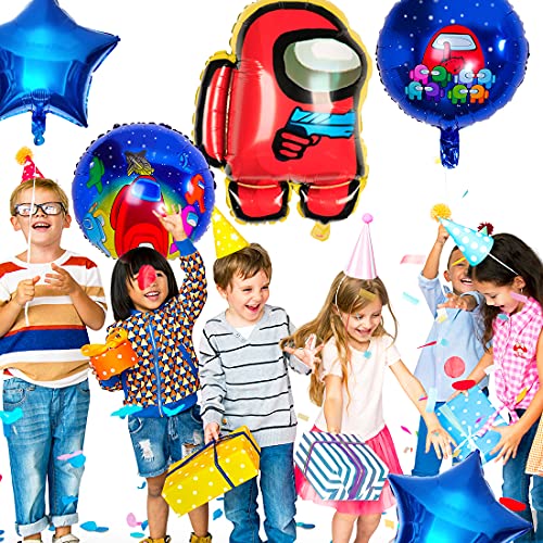 Decoracion de -Miotlsy 6pcs cumpleaños Accesorios para Fiestas de cumpleaños para niños con Globos para Decoraciones Anime Theme Cumpleaños Dcoration