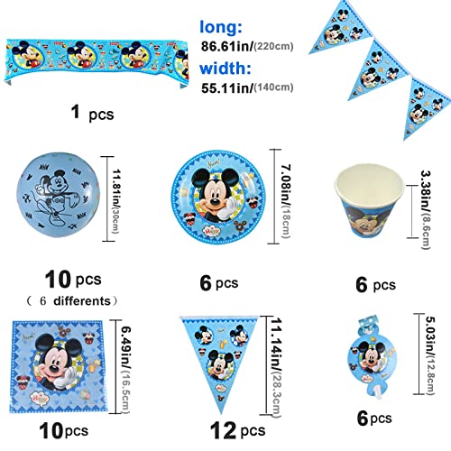 Decoraciones De CumpleañOs De Mickey, 40 Piezas De Vajilla De CumpleañOs De Mickey, Decoraciones De CumpleañOs Para NiñOs, Vajillas, Platos, Servilletas, Vasos De Papel, Pancartas Y Globos De Mickey