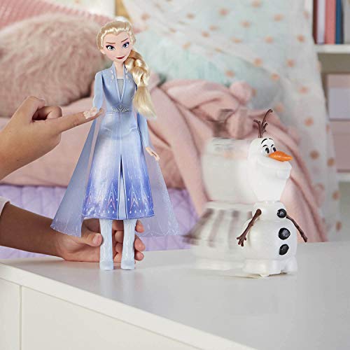 Disney Frozen - Juego mágico con Elsa & Olaf, Hebe Elsas Arm y Olaf se Mueve, Habla y se Ilumina, Inspirado en la película Disney Frozen 2, Juguete para niños a Partir de 3 años