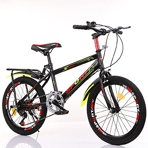 Elegante Bicicleta Para Niños De 7 Velocidades, 18/20/22/24 Pulgadas, Bicicletas De Cross-Country De Velocidad Variable Para Niños Y Niñas, Adolescentes MTB Liviana, Regalos Para Niños,01,24"