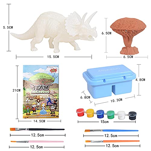 E/T Kit de Pintura de Dinosaurios, niños Rex Pintura Juguetes, Artes de Dinosaurios Educativos Artesanías Pintura 3D, DIY Dinosaurs Toys Artículos de Arte y artesanía Set, Fit For Boys & Girls