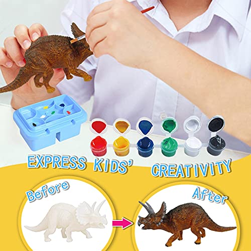 E/T Kit de Pintura de Dinosaurios, niños Rex Pintura Juguetes, Artes de Dinosaurios Educativos Artesanías Pintura 3D, DIY Dinosaurs Toys Artículos de Arte y artesanía Set, Fit For Boys & Girls