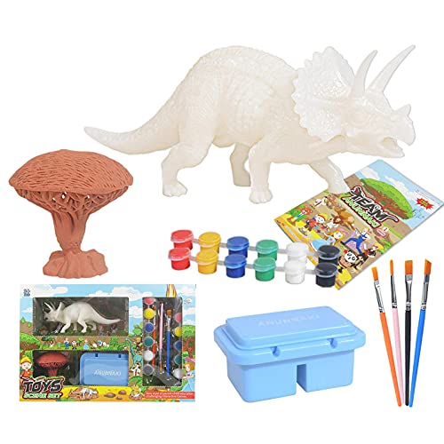 E/T Kit de Pintura de Dinosaurios, niños Rex Pintura Juguetes, Artes de Dinosaurios Educativos Artesanías Pintura 3D, DIY Dinosaurs Toys Artículos de Arte y artesanía Set, Fit For Boys & Girls