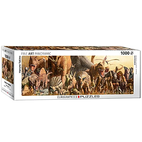 EuroGraphics 6010-4650" Dinosaurs by (1000-Piece) Dinosaurios por Haruo Takino Puzzle (1000 Piezas), Multicolor