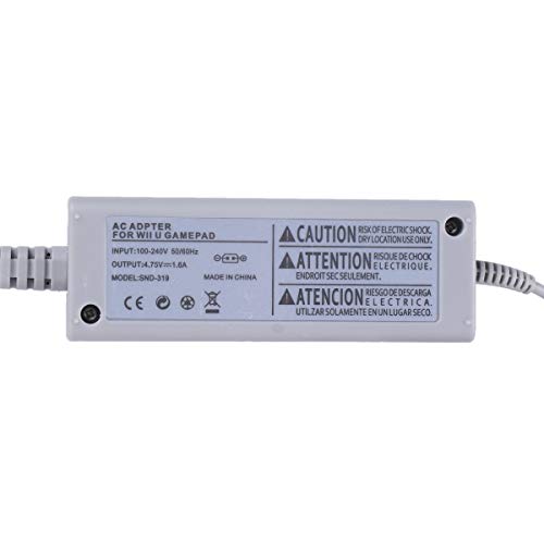 Greatangle-UK Universal 100 240V Adaptador de CA de Pared Cargador de Corriente Cable de Cargador de Gamepad Cable de Cargador de Fuente de alimentación para Consola Nintend Wii U Blanco EU