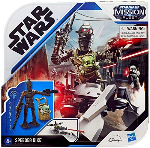 Hasbro- Star Wars Mission Fleet IG-11 y The Child Speederbike, Color Multicolor. (F16455L1)