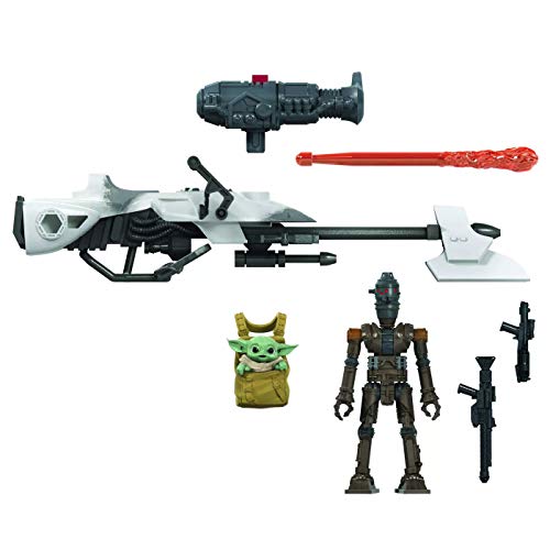 Hasbro- Star Wars Mission Fleet IG-11 y The Child Speederbike, Color Multicolor. (F16455L1)