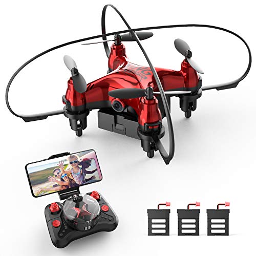 Holyton HT02 Mini Drone con cámara FPV 720P para niños principiantes, RC plegable Nano Quadcopter con control de aplicaciones, control de gestos, Sensor de gravedad, juguetes para niños y niñas