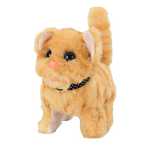 Juguete de Gatita Interactiva, Gatito Peluche Electrónico Gato Interactivo Puede Caminar y Maullar, Furreal Friends Gatito Gato Juguete Regalo para Bebé Niños