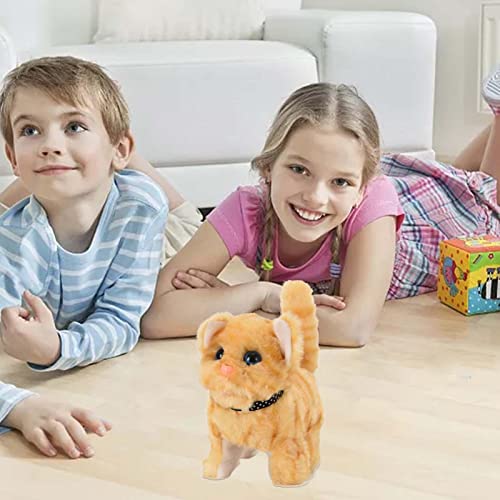 Juguete de Gatita Interactiva, Gatito Peluche Electrónico Gato Interactivo Puede Caminar y Maullar, Furreal Friends Gatito Gato Juguete Regalo para Bebé Niños