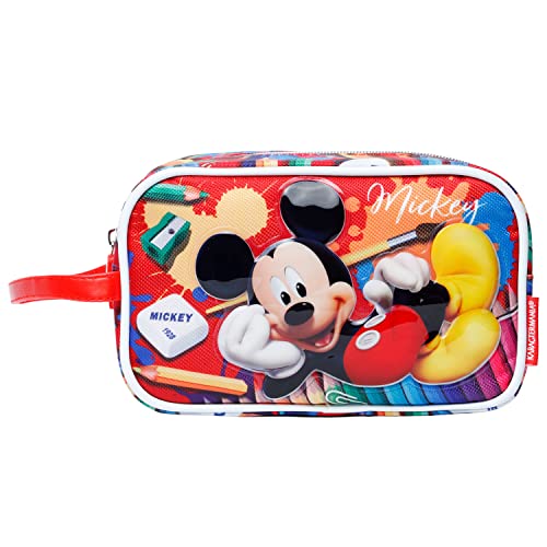 Karactermania Mickey Mouse Crayons Bolsa de Aseo, 21 cm, Rojo