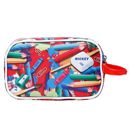 Karactermania Mickey Mouse Crayons Bolsa de Aseo, 21 cm, Rojo