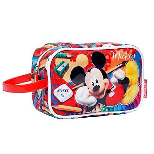 Karactermania Mickey Mouse Crayons Bolsa de Aseo, 21 cm, Rojo