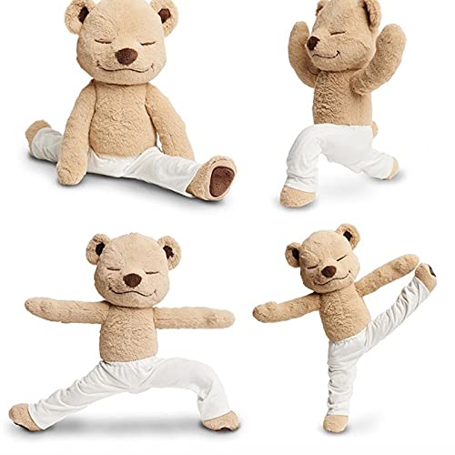 Lindo peluche de peluche osos de peluche de yoga juguetes rellenos de peluches de peluche de yoga oso muñeca muñeca de peluche de peluche oso creativo variedad