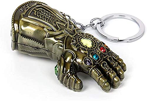 Llavero de guantelete de infinito, accesorios de guerra Thanos War Series Superhéroe, colgante de metal para los fans de Marvel