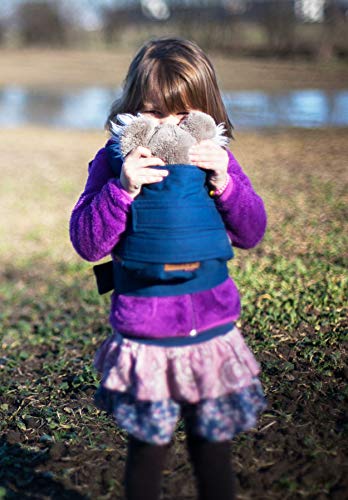 marsupi Portabebés para muñecas a partir de 2 años, algodón orgánico, con cierre de velcro (marsupi mini/portabebés, azul/océan)