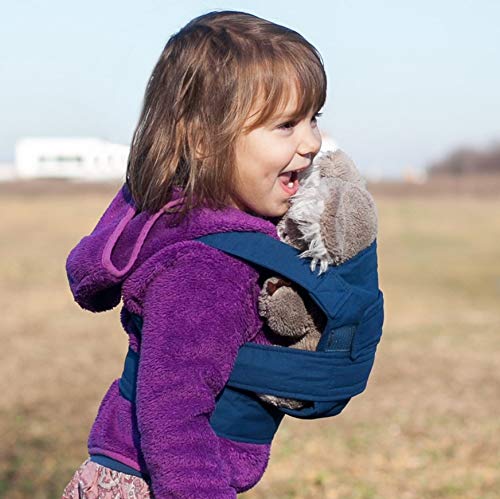 marsupi Portabebés para muñecas a partir de 2 años, algodón orgánico, con cierre de velcro (marsupi mini/portabebés, azul/océan)