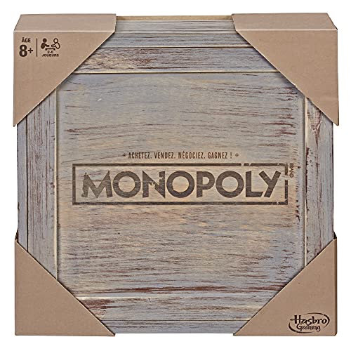 Monopoly Edition Vintage, Juego de Mesa Hasbro Gaming, versión Francesa