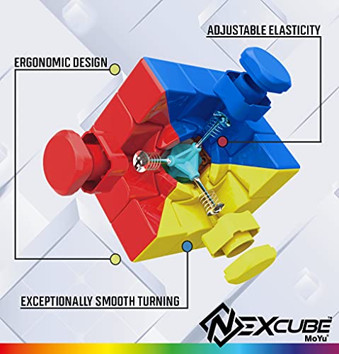 Nexcube 3x3 Clásico. El Cubo del Récord Mundial. Apto para Todos los Niveles, Multicolor, Classic, Multi (Goliath 919900)