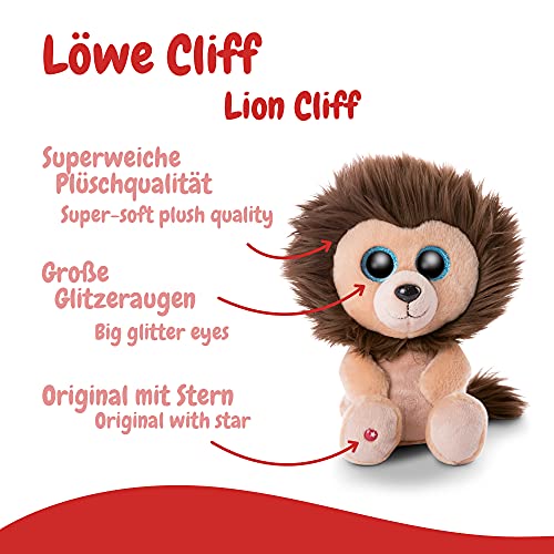 NICI Original – Glubschis Cliff león 25 cm – Lindos Juguetes tiernos – Muñeco Esponjoso con Grandes Ojos Brillantes – Peluches de zoológico para abrazar y Jugar, Color marrón, (46950)