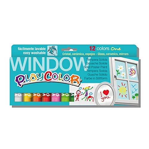 Playcolor Window One Pintura Para Cristales , 12 colores surtidos , 02011