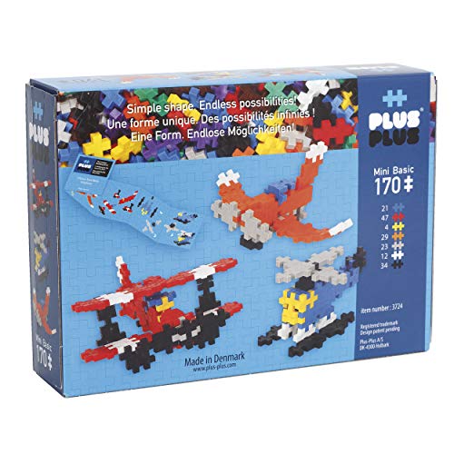 Plus-Plus 3724 juguete de construcción - Juguetes de construcción (Juego de construcción, Multicolor, 5 año(s), 170 pieza(s), Niño/niña, Niños) , color/modelo surtido