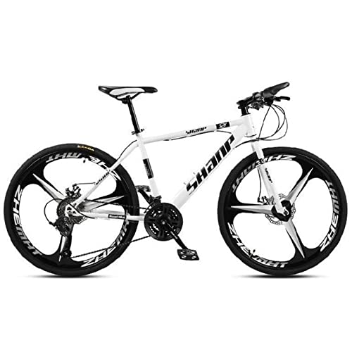 QCLU Bicicleta de montaña, Freno de Disco Doble de 24/26 Pulgadas, MTB for Adultos, Bicicletas de Bicicleta de Trekking Bicicleta for Chicas con Asiento Ajustable, Negro, 3 Cortador