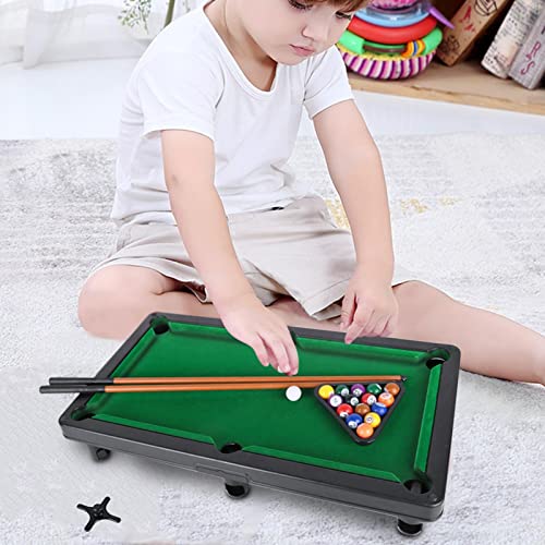 Qians Mini Juego de Billar de Mesa, Juego de Billar en Miniatura de Mesa de Alta simulación, Juego de Billar de Mesa Interior Seguro y Suave, portátil y Divertido para Toda la Familia