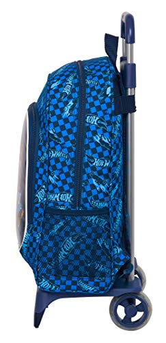 Safta 612138313 Mochila Infantil de Hot Wheels, Modelo 522 con Carro 905, 320x420x140mm, azul