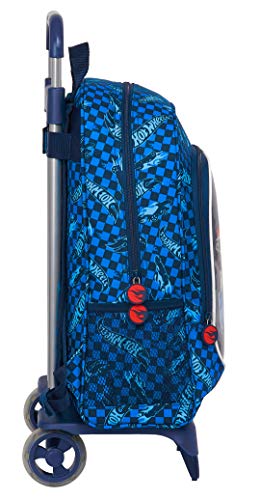 Safta 612138313 Mochila Infantil de Hot Wheels, Modelo 522 con Carro 905, 320x420x140mm, azul