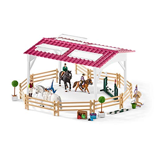 Schleich 42389 Horse Club play set - escuela de equitación con jinetes, juguetes a partir de 5 años