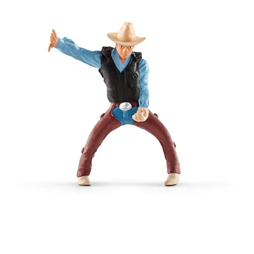 Schleich- Colección Farm World Monta de Bronco con Vaquero, 15 cm (41416)