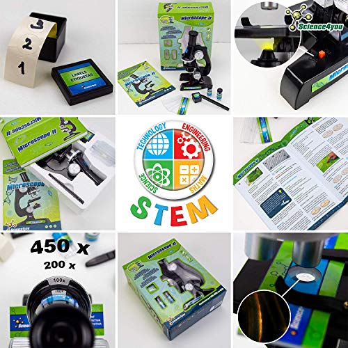 Science4you - Microscopio II - Juguete Científico y Educativo con 9 experimentos