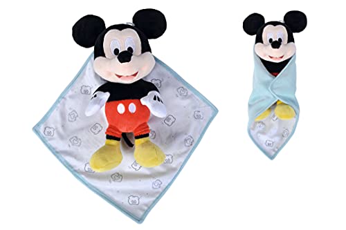 Simba Toys- Peluche Mickey de 25 cm con Mantita Extrasuave, 100% Licencia Oficial, Adecuado desde los Primeros Meses de Vida, Color (6315870267)