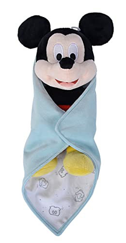 Simba Toys- Peluche Mickey de 25 cm con Mantita Extrasuave, 100% Licencia Oficial, Adecuado desde los Primeros Meses de Vida, Color (6315870267)