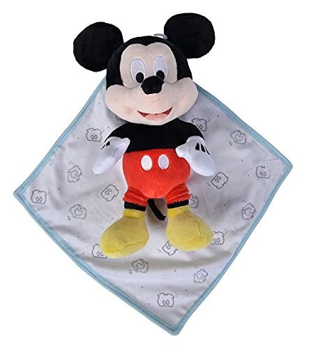 Simba Toys- Peluche Mickey de 25 cm con Mantita Extrasuave, 100% Licencia Oficial, Adecuado desde los Primeros Meses de Vida, Color (6315870267)